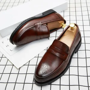 Dropshipping Products Outdoor Walking Breathable Customize Genuine Leather Tenis Shoes Big Size Men’s Casual Dress Shoes