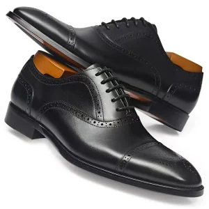 Elegant Luxury Dress Oxford Shoes Business Office Mules Shoes Men Italian Cow Leather Lace Closure Dress for