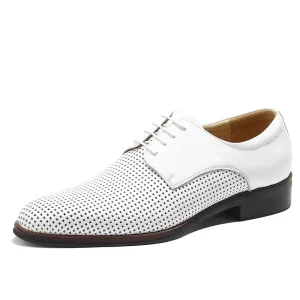 European Fashion Men’s Dress Shoes Cowhide Upper Oxford Lace Up Lightweight Business Office Spring Autumn