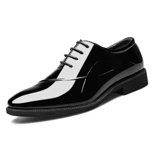 Exotic 38-49 Artificial PU EVA Rubber Black Oxford Pointed Toe Platform Formal Chef Men’s Leather Lightweight Dress Shoes