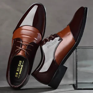 Extra Size Fashion Leather Upper Formal Lace up Men Dress Shoes Men’s Business Dress Shoes for Men