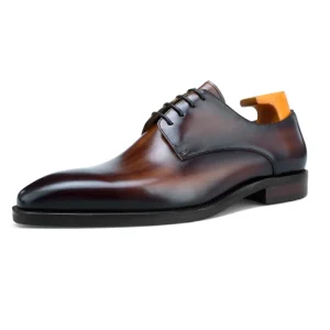 F8 G51 New Classic Plain Tose Shoes Genuine Leather Lace up Fashion Design Cow Leather Men British Derby Dress Shoes