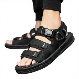 Factory Cross Border Men’s Slide Sandals Breathable Open Toe Summer New Style Trendy Beach Shoes Dual Use Stock