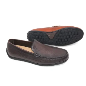 Factory Custom Coffee Color Genuine Leather Loafer Shoes Men’s Lightweight Shoes
