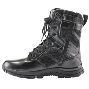 Factory Custom Men’s Black Leather Boots Lightweight Comfortable Lace Up Zip Mesh Rubber Outdoor Off-Road Summer Winter