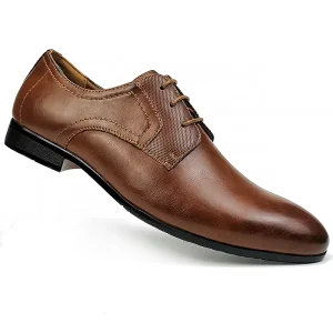 Factory Customized Men’s PU Leather Shoe Formal Business Hand made Dress Shoes Wingtip Derby Urban Shoes for Men