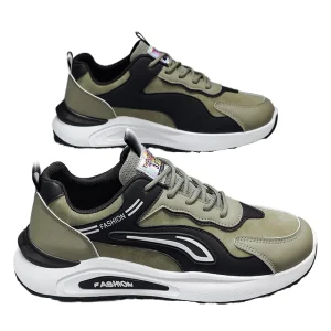 Factory Direct High quality Men’s Breathable Lace up Sports Shoes Solid Color Cotton Lining Rubber Non slip Casual Fashion Joker