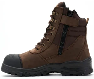 Factory Direct Unisex Men Work Crazy Horse Genuine Leather Steel Toe Safety Boots