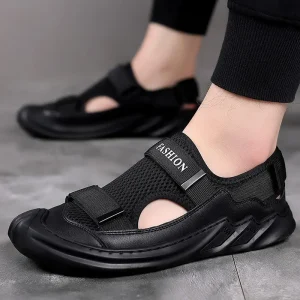 Factory Fashion Men’s Mesh Non-slip Comfortable Outdoor Sports Trendy Flat Men Sandals