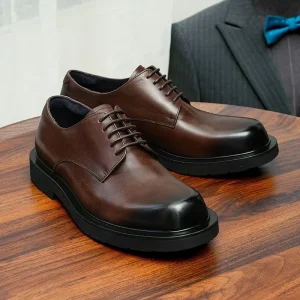 Factory Genuine Leather Oxfords Lace Up Heat Resistant Non Slip Formal Business Office Shoes for Men Soles Loafers Men
