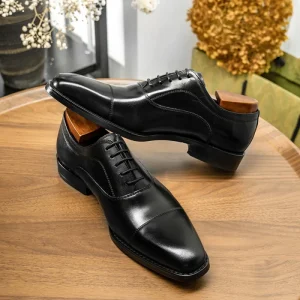 Factory High Quality Luxury Genuine Leather Men Oxford Shoes with Custom logo