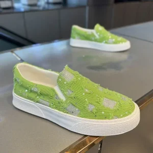 Factory High Quality Men’s Slip-On Walking Shoes Fashionable Canvas Casual Shoes Soft Comfort Mesh Lining All Seasons