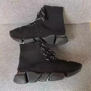 Factory High end Brand BALEN Retro Shoes Medium Strap Socks Boots Breathable Cushioning Sports Men’s Women’s Knitted