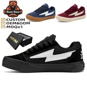Factory MOQ 1 PCS Custom Men’s Casual Skateboard Sneakers Breathable Light Weight Walking Women’s Casual Canvas Shoes