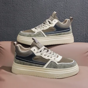 Factory Men’s New Fashion Casual Sports Skateboarding Shoes Lace Up Synthetic Suede Anti Slip Spring Winter Autumn