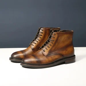 Factory Men’s Work Boots Mid Calf Retro Casual Boots