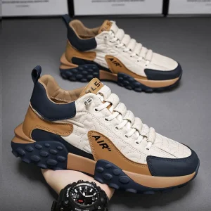 Factory Price Breathable Leather Walking Shoes for Casual Men