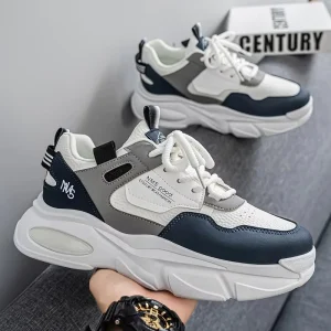 Fall Men’s Breathable High Top Sports Shoes for Teens Trendy Multi Purpose Thick Sole Casual Sneakers