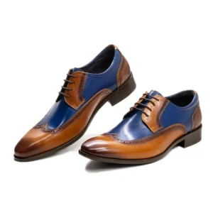 Fall Winter Arrival Oxford Dress Real Leather Men Shoes Mix Color Fashion Italian Style Handmade Wide Plus Size Business Shoes