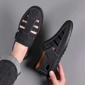 Fashion Anti Slip New Arrival Styles Breathable High Quality Leather Comfortable Men Sandals