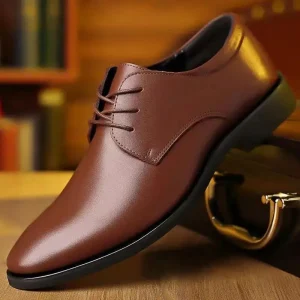 Fashion Black Wedding Office Work Men’s Dress Shoes Lace up PU Leather Dress Shoes for Men Dress Shoes Men