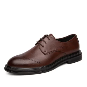 Fashion England Trend Autumn Casual Men’s Wedding Shoes Flock Oxford Leather Breathable Anti-Slippery Plus Size Formal