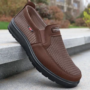 Fashion Men’s Brown Canvas Shoes Comfortable Low Top Canvas Sneakers Classic Casual Shoes