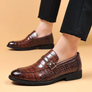 Fashion Men’s Dress Shoes Large Size Business Formal Casual Styles Wedding Lace up With New Leather Leather Dress Shoes