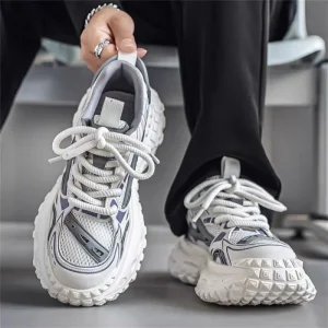 Fashion Men’s Shoes Thick Bottom Heightening Casual Walking Shoes Breathable Mesh Sneakers
