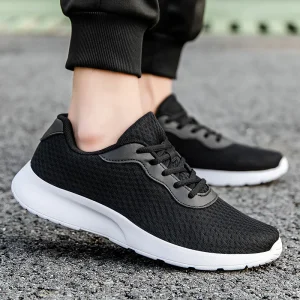 Fashion Trend Non-Slip Men’s Sports Casual Shoes Leather Running Walking Shoes Sneakers