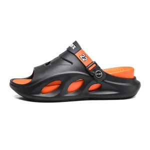 Fashion Trend Sporty New Styles 2 Color Men’s Thick Sole Travel Beach EVA Sandal Casual Soft Shoes With Back Strap