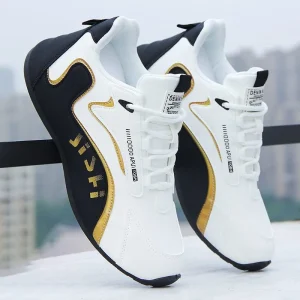 Fashion Trend Waterproof Non-slip Men’s Sports Casual Shoes Leather Running Walking Shoes Sneakers