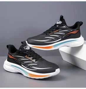 Fashion Trendy Sports Men’s Shoes Comfortable Breathable Athletic Footwear with Knit Upper