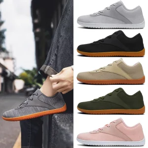 Fashion comfort Breathable Men’s Walking Shoes Flat Sole Lightweight Lace-up Men’s Sports Shoes Non-slip Men’s Running Shoes