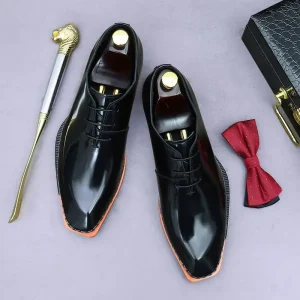 Fashionable Luxurious Business Men’s Office Shoes Oxford Shoes With Laces Party Dress Shoes Custom Orders