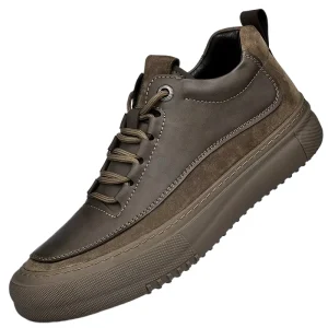 Fashionable men’s sneakers breathable new loafers casual leather shoes