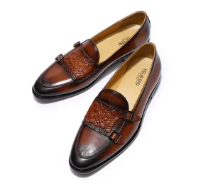 Felix Chu Loafers Printed Man Casual Flat Pakistani Loafer Shoes for Men