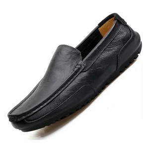 Flat Man Shoes Fashion Leather Loafer Men’s Shoe Slip on Moccasins Men Loafers