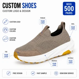 Fly-knit Designer Shoes Casual Sneakers Men’s Slip-on Soft Bottom Non-slip Breathable Lightweight Walking Summer Shoes