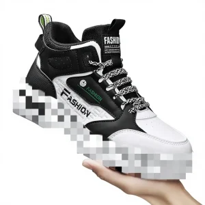 For Boots All-match Fashion Outdoor Workwear Shoes Trendy Breathable Lightweight Korean Style High-top Casual Men’s Shoes