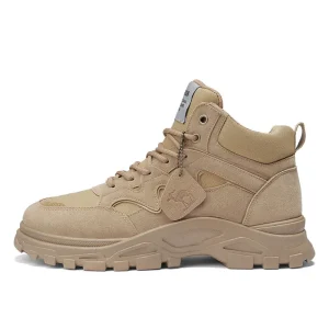For Men’s Retro British Style Suede High Top Chukka Boots New Casual Outdoor Work Shoes