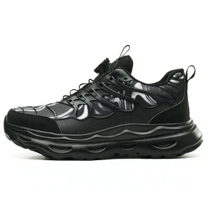 For Rotary Knob Men’s Steel Toe Lightweight Comfortable Safety Shoes Anti Smash Anti Puncture Protective Work Shoes