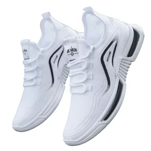Foreign Trade Men’s Summer New Sports Fashion Lightweight Non-Slip Casual Running Shoes Fly Woven Breathable Comfortable PVC