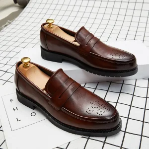 Formal Chef Shoes Kitchen Men Breathable Loafers Shoes New Design Big Size Men’s Casual Dress Shoes Leather Pairs for Men