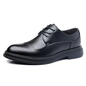 Formal Leather 38-47 Artificial PU EVA Rubber Black Baptism Loafers HeBei Business Firm Lightweight Embroidered Men’s Shoes