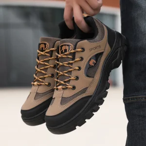 Four Seasons Men’s Outdoor Sports Shoes Mountaineering Hiking & Commuting Color Contrasting Trendy Design
