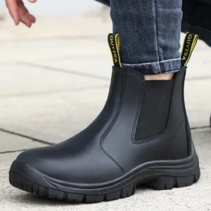Functional Protective Footwear Construction Miner Safety Working Shoes Anti-static Men’s Genuine Leather Safety Boots