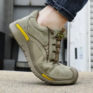 GUYISA Brand Special Work Breathable Safety Shoes Outdoor Non slip Rubber Sole Steel Head Anti fall Safety Shoes Men