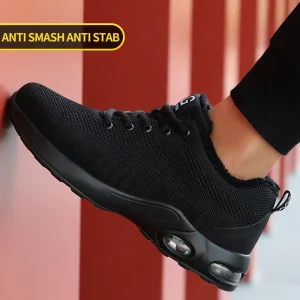 GUYISA Standard Steel Toe Shoes for Men and Women Winter Warm Industrial Non slip Work Men’s Safety Shoes