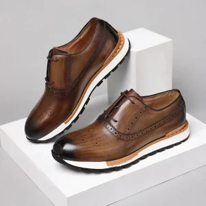 Genuine Leather Business Formal Oxford Wedding Office Dress Men Shoes